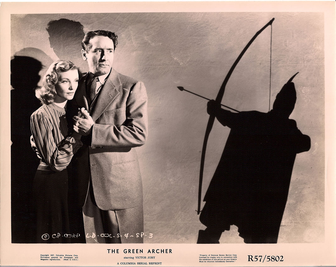 Iris Meredith,Victor Jory in the Green Archer